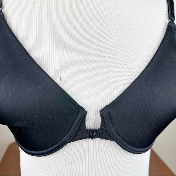 Victorias Secret Black Vintage Demi Tee Shirt Bra 34C 90s - Picture 2 of 7